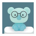 ⁦مصباح ديكور لغرف ومكتبة الأطفال LED على شكل دب لون ازرق⁩ - الصورة ⁦4⁩