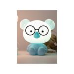 ⁦مصباح ديكور لغرف ومكتبة الأطفال LED على شكل دب لون ازرق⁩ - الصورة ⁦5⁩