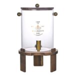 ⁦83*41*48.5 وعاء زجاجي مع حنفيه وقاعده خشب بالاضافه ل 4 كاسات⁩ - الصورة ⁦3⁩