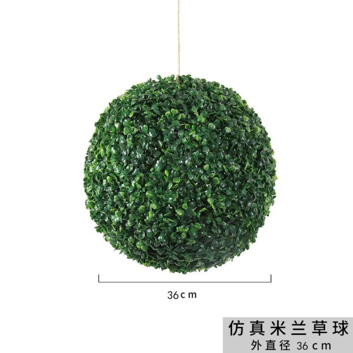 ⁦35cm نبته صناعيه شكل كره  لون اخضر⁩ - الصورة ⁦4⁩