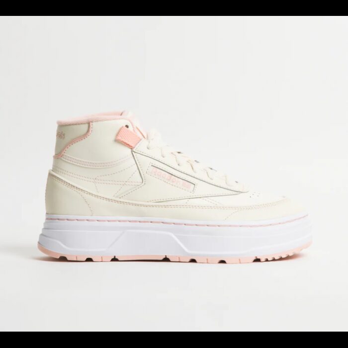 ⁦Reebok Womens' Club C Geo Mid Shoes - حذاء ريبوك كلوب سي جيو ميد للنساء لون طحيني⁩ - الصورة ⁦4⁩