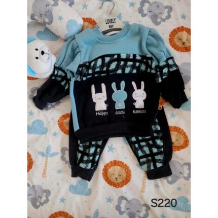 بيجامة بناتي Lovely بتصميم أرنب لون أخضر