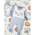 افرهول بيبي قطن مخطط لون فيروزي