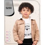 طقم للأطفال شتوي 3 قطع لون عسلي (جاكيت ، بلوزة ، بنطال )