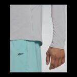 ⁦Reebok Men Activchill Long-Sleeve Top Athlete Sweatshirt- Grey⁩ - الصورة ⁦7⁩