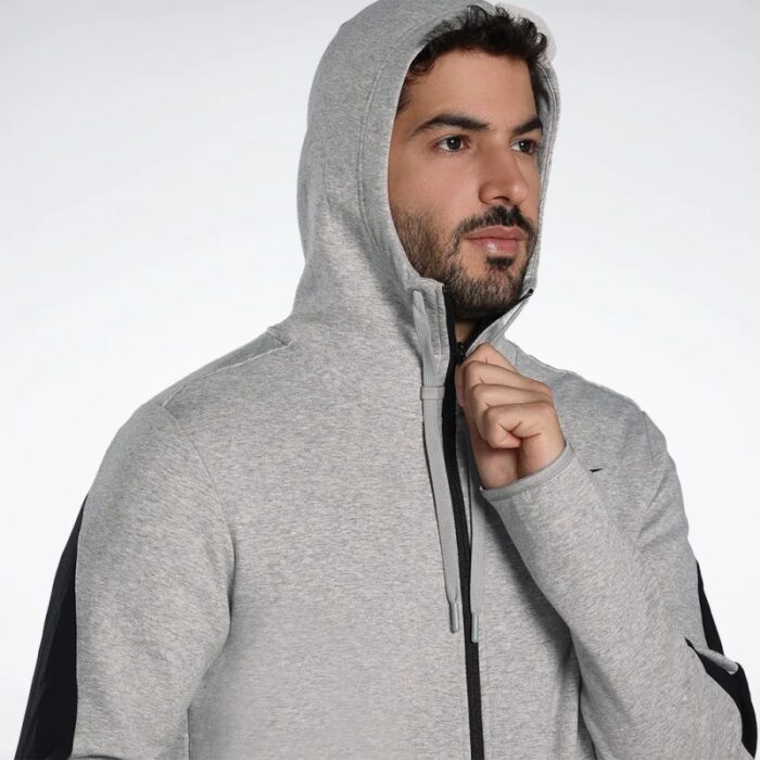 ⁦Reebok Mens' Dreamblend Full Zip Hoodie⁩ - الصورة ⁦3⁩