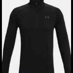 ⁦Under Armour Men's Tech™ ½ Zip Long Sleeve تيشيرت اندر ارمور بأكمام طويلة للرجال لون أسود⁩ - الصورة ⁦5⁩
