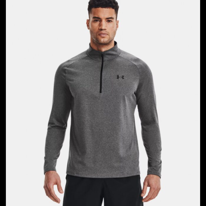 1033755021_67dc7ee685143 Under Armour Men's Tech™ ½ Zip Long Sleeve تيشيرت اندر ارمور بأكمام طويلة للرجال لون رمادي - الصورة 1
