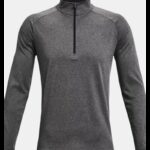 ⁦Under Armour Men's Tech™ ½ Zip Long Sleeve تيشيرت اندر ارمور بأكمام طويلة للرجال لون رمادي⁩ - الصورة ⁦5⁩