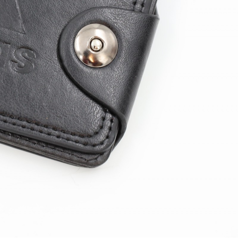 ⁦جزدان جلد للرجال لون أسود 11*8.5 سم⁩ - الصورة ⁦1⁩