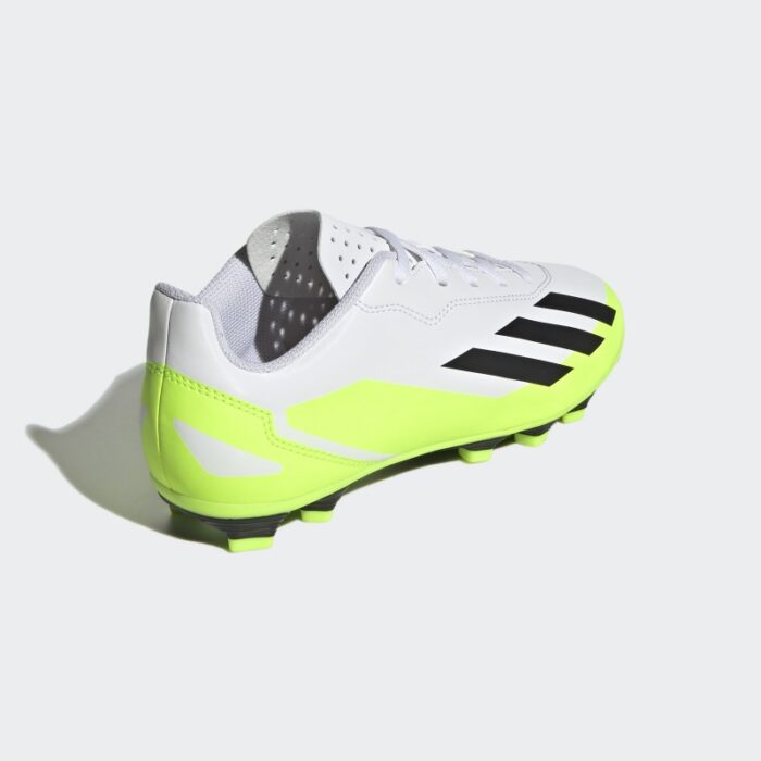 ⁦Adidas Kids X Crazyfast.4 Flexible Ground Boots - White⁩ - الصورة ⁦6⁩
