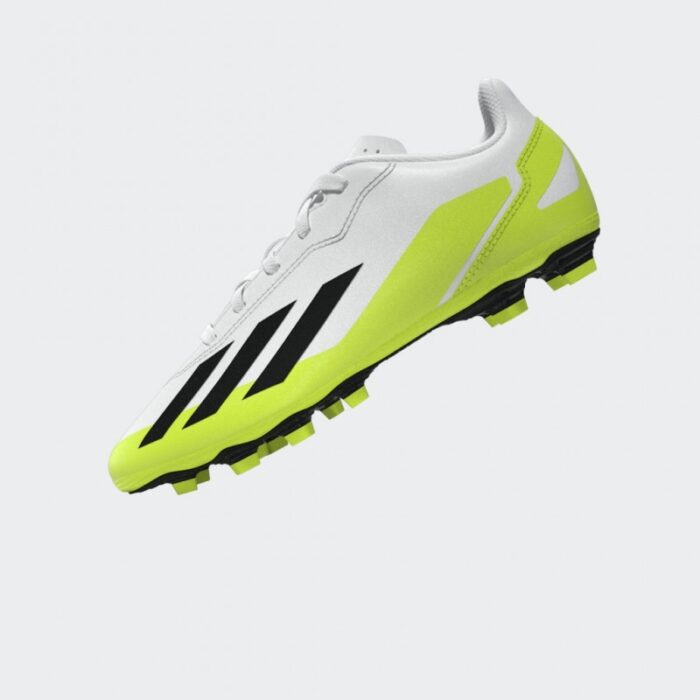 ⁦Adidas Kids X Crazyfast.4 Flexible Ground Boots - White⁩ - الصورة ⁦13⁩