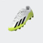 ⁦Adidas Kids X Crazyfast.4 Flexible Ground Boots - White⁩ - الصورة ⁦14⁩