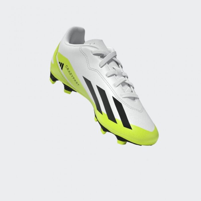 ⁦Adidas Kids X Crazyfast.4 Flexible Ground Boots - White⁩ - الصورة ⁦16⁩