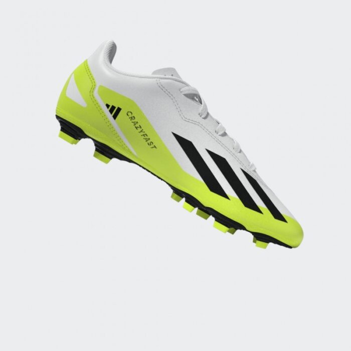 ⁦Adidas Kids X Crazyfast.4 Flexible Ground Boots - White⁩ - الصورة ⁦17⁩