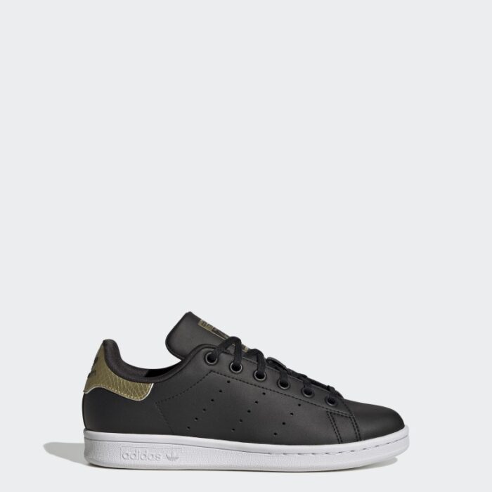 ⁦Adidas Womens' Stan Smith Shoes - Black⁩ - الصورة ⁦2⁩