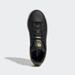 ⁦Adidas Womens' Stan Smith Shoes - Black⁩ - الصورة ⁦3⁩