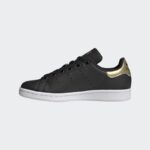 ⁦Adidas Womens' Stan Smith Shoes - Black⁩ - الصورة ⁦5⁩