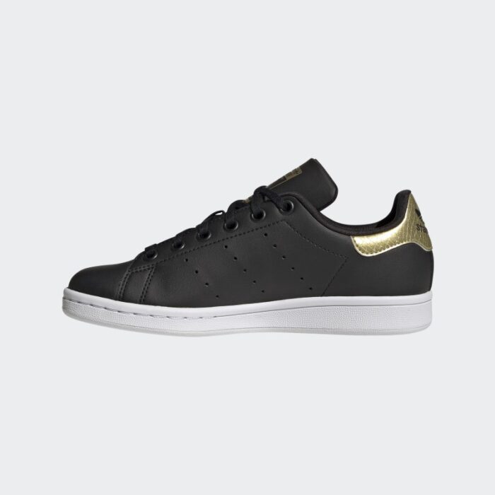 ⁦Adidas Womens' Stan Smith Shoes - Black⁩ - الصورة ⁦5⁩