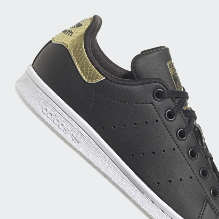 ⁦Adidas Womens' Stan Smith Shoes - Black⁩ - الصورة ⁦9⁩