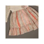 ⁦فستان بناتي بأكمام طويلة للأطفال لون أوف وايت وبيج⁩ - الصورة ⁦3⁩