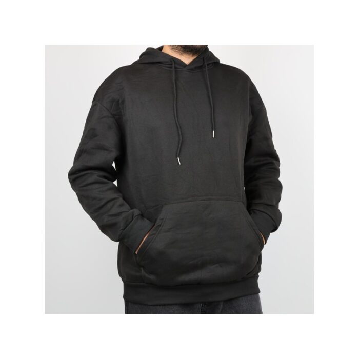 ⁦هودي بأكمام طويلة للرجال لون أسود⁩ - الصورة ⁦2⁩