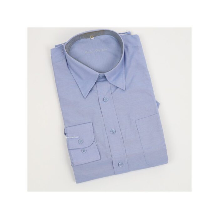 ⁦قميص كم للرجال لون أزرق غامق⁩ - الصورة ⁦7⁩