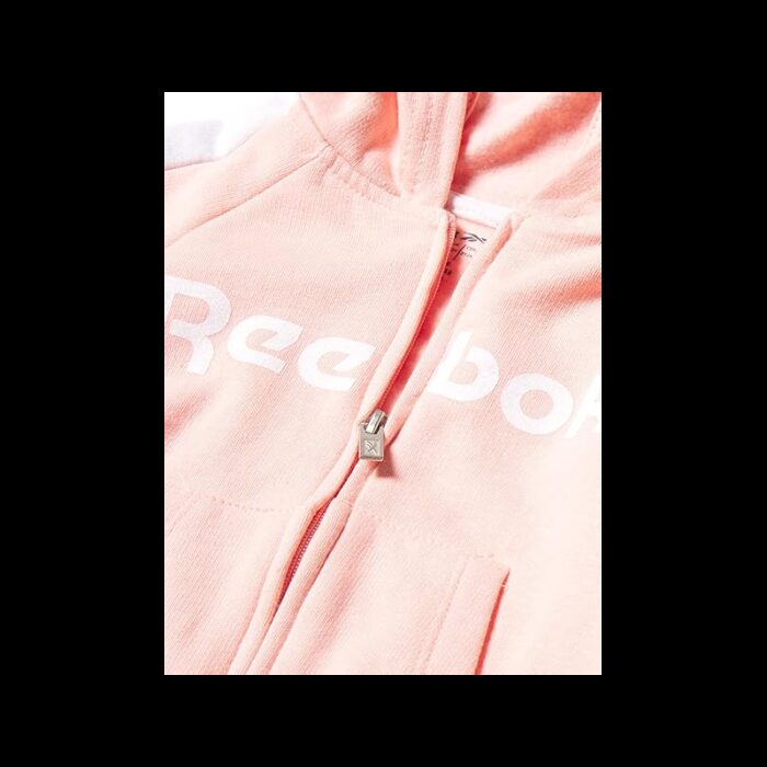 ⁦Reebok Girls' Big Logo Jacket- Pink- جاكيت ريبوك للأطفال لون زهري⁩ - الصورة ⁦3⁩