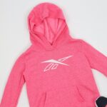 ⁦Reebok Girls' Big Logo Hoodi- Pink- هودي ريبوك للأطفال لون زهري⁩ - الصورة ⁦5⁩