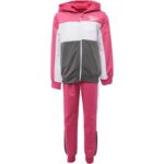 ⁦Reebok Kids' Logo Hoodie And Leggings 2Pc Set Tracksuit- طقم رياضي ريبوك تود انتل قطعتين للأطفال لون زهري وأبيض ورمادي⁩ - الصورة ⁦2⁩