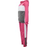 ⁦Reebok Kids' Logo Hoodie And Leggings 2Pc Set Tracksuit- طقم رياضي ريبوك تود انتل قطعتين للأطفال لون زهري وأبيض ورمادي⁩ - الصورة ⁦3⁩