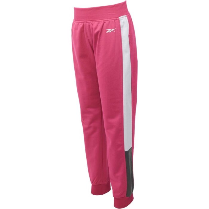 ⁦Reebok Kids' Logo Hoodie And Leggings 2Pc Set Tracksuit- طقم رياضي ريبوك تود انتل قطعتين للأطفال لون زهري وأبيض ورمادي⁩ - الصورة ⁦4⁩