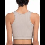 ⁦Reebok Womens' Studio Rib Crop Ash Bra⁩ - الصورة ⁦2⁩