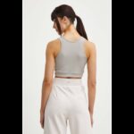 ⁦Reebok Womens' Studio Rib Crop Ash Bra⁩ - الصورة ⁦7⁩
