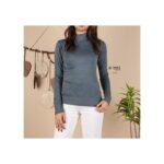 بلوزة خريفية للنساء لون سكني غامق من Sami Boutique