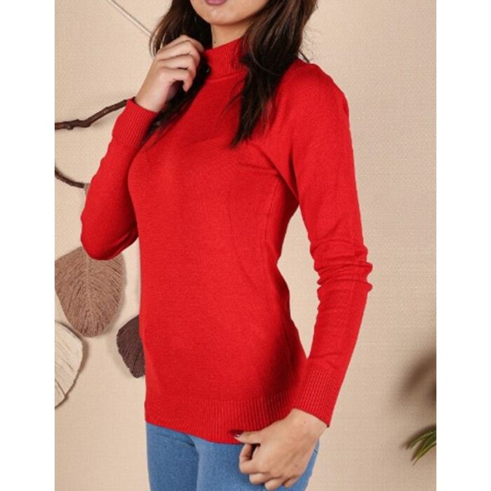 ⁦بلوزة خريفية للنساء لون أحمر من Sami Boutique⁩ - الصورة ⁦3⁩