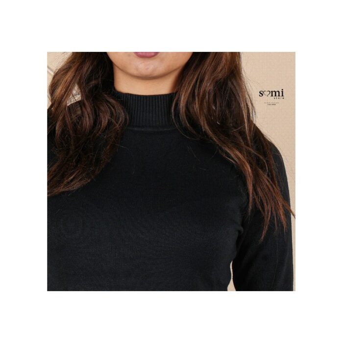 ⁦بلوزة خريفية للنساء لون أسود من Sami Boutique⁩ - الصورة ⁦2⁩