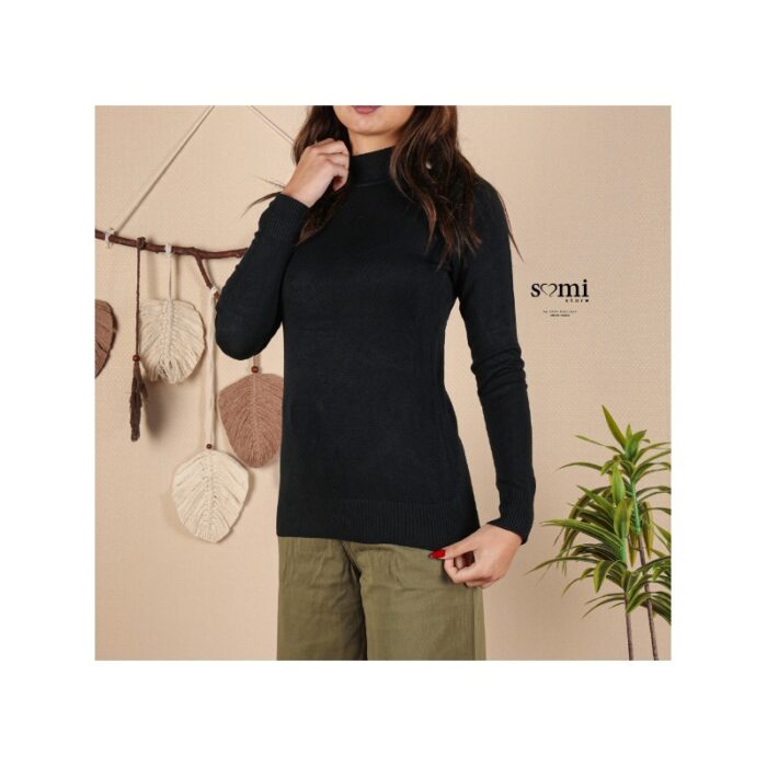 ⁦بلوزة خريفية للنساء لون أسود من Sami Boutique⁩ - الصورة ⁦3⁩