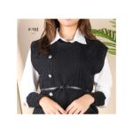 ⁦فيست صوف مع قميص وقشاط للنساء لون أسود من Sami Boutique⁩ - الصورة ⁦3⁩