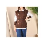 فيست صوف مع قميص وقشاط للنساء لون بني من Sami Boutique