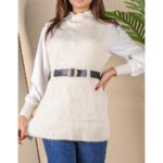 ⁦فيست صوف مع قميص للنساء لون بيج من Sami Boutique⁩ - الصورة ⁦4⁩