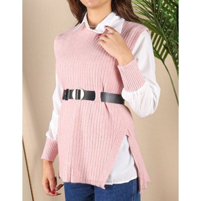 ⁦فيست صوف مع قميص للنساء لون زهري من Sami Boutique⁩ - الصورة ⁦4⁩