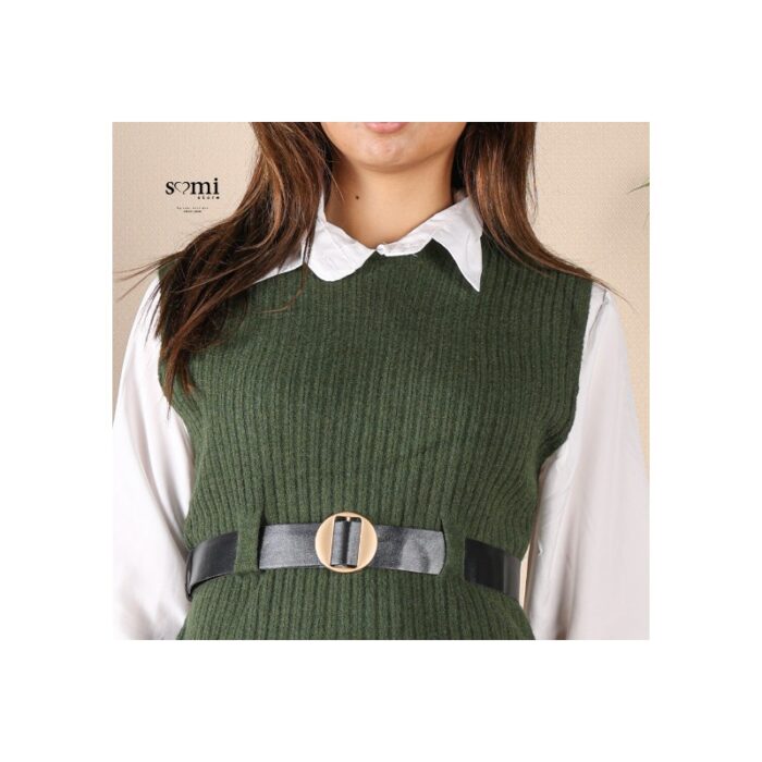 ⁦فيست صوف مع قميص للنساء لون أخضر من Sami Boutique⁩ - الصورة ⁦3⁩