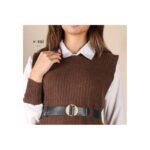 فيست صوف مع قميص للنساء لون بني من Sami Boutique