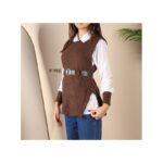 ⁦فيست صوف مع قميص للنساء لون بني من Sami Boutique⁩ - الصورة ⁦3⁩