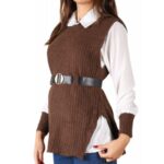 ⁦فيست صوف مع قميص للنساء لون بني من Sami Boutique⁩ - الصورة ⁦4⁩