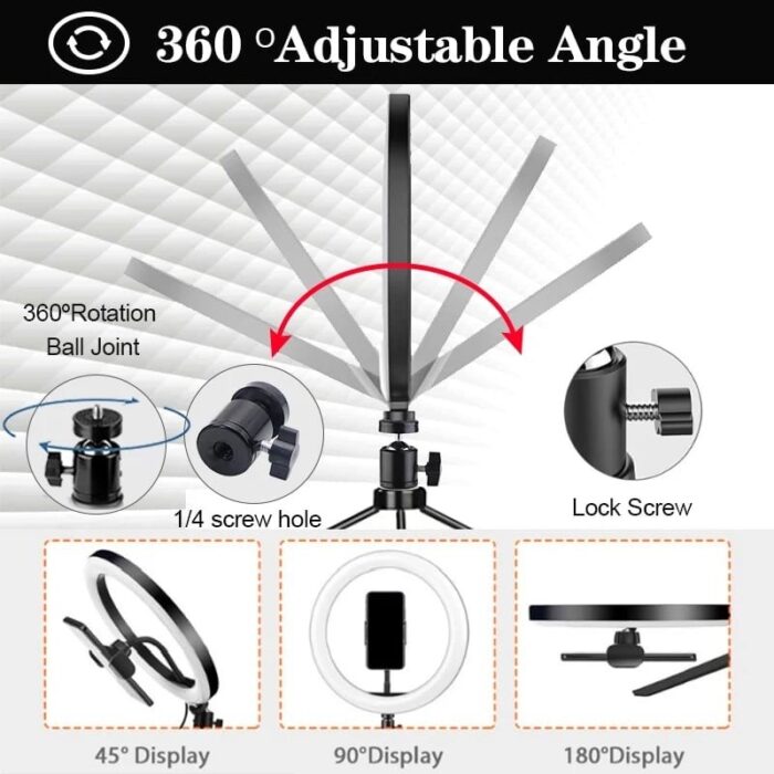 ⁦ستاند اضاءة سيلفي ملون 12 انش 1169⁩ - الصورة ⁦4⁩