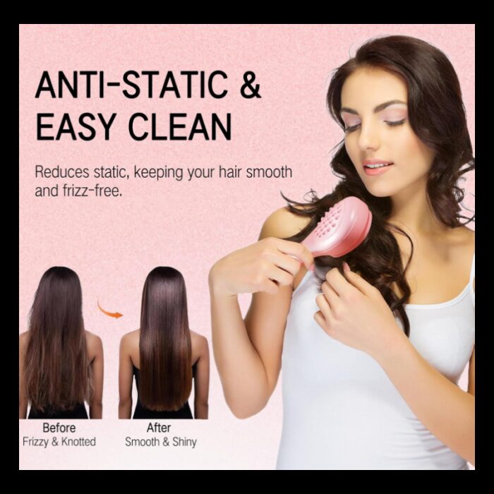 ⁦فرشاة شعر سحرية متعددة الوظائف لون زهري⁩ - الصورة ⁦4⁩