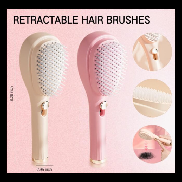 ⁦فرشاة شعر سحرية متعددة الوظائف لون زهري⁩ - الصورة ⁦5⁩