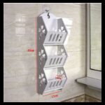 ⁦سلة فوم 3 طبقات سلة مع لاصق وجهين وعلاقة للتثبيت⁩ - الصورة ⁦2⁩